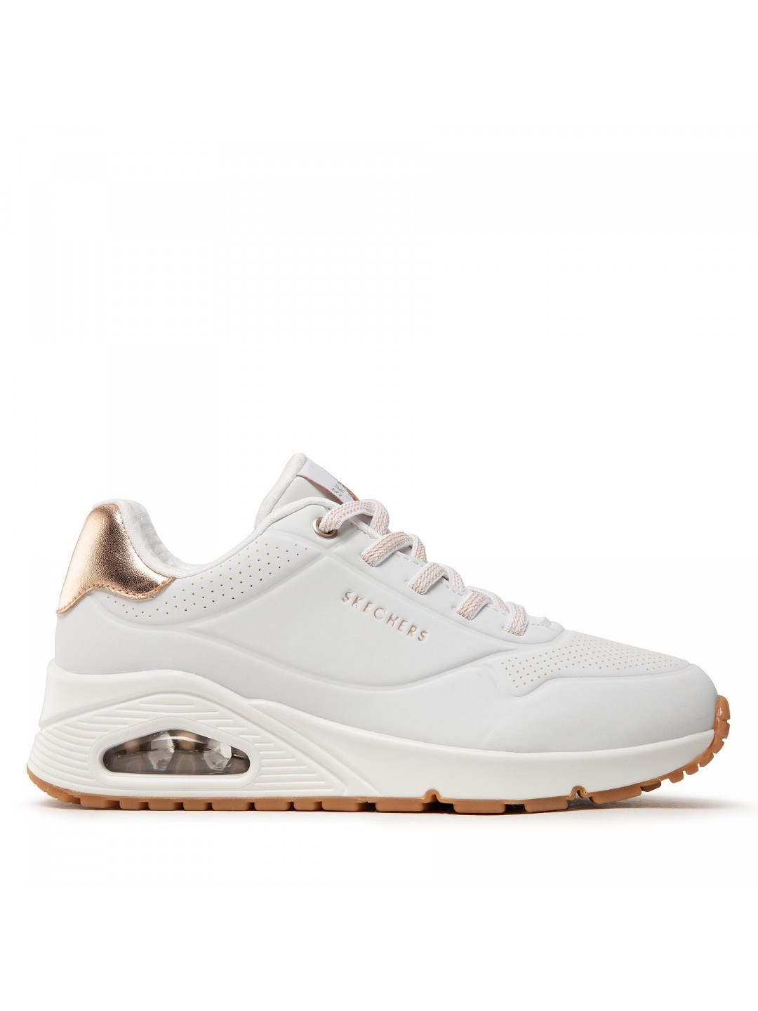 Sneakersy Skechers Uno Shimmer Away 155196 WHT Bílá